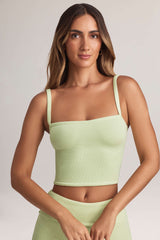 Lai-Modal Square-Neck Camisole Top in Sage Green