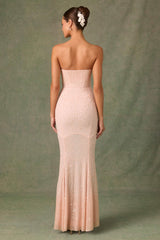 Vesna-Embellished Sweetheart-Neck Fishtail Gown in Dusty Rose