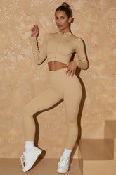 In Training Petite-Seamless Leggings in Beige