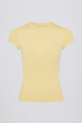 Cut-Out Longline T-Shirt in Lemon
