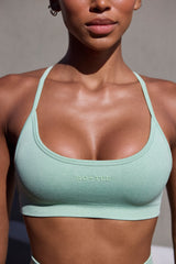 Super Sculpt Seamless Backless Sports Bra in Pale Green