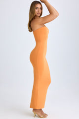Kali-Modal Bandeau Maxi Dress in Sunset Orange
