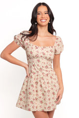 Isobelle Mini Dress - Red Floral
