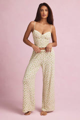Ivelle-Modal Mid-Rise Pyjama Trousers in Lemon Print