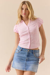 Clementine Fitted Button Up Blouse