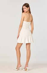 Strapless Ruched Mini Dress