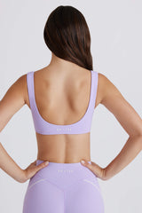Soft Active Twist-Front Sports Bra in Lilac