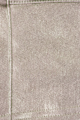 Jaimee-Metallic Denim Mid-Rise Cargo Mini Skirt in Champagne
