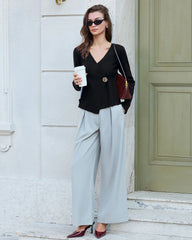 Black Button Knit Cardigan