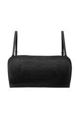 Intimates-Soft Mesh Bandeau Bra in Black