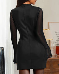 Black See Through Slim Mini Dress