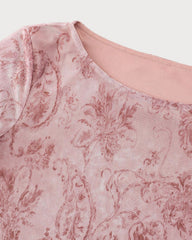 Pink Floral Bell Sleeve Maxi Dress