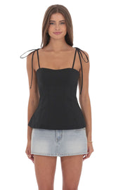 Flare Top in Black