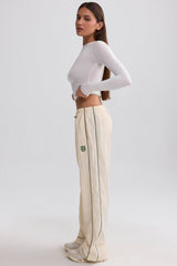 Wide-Leg Track Pants in Marble