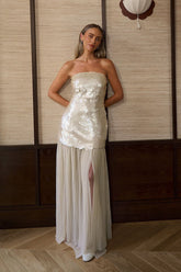 Sequin Bandeau Maxi Dress