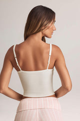 Lai-Modal Square-Neck Camisole Top in White