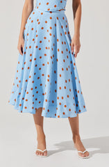 Janie Polka Dot Midi Skirt