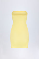 Intimates-Soft Mesh Mini Slip Dress in Yellow
