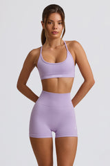 Super Sculpt Seamless Mini Shorts in Soft Lilac