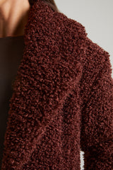 Alaska-Long Shearling Coat in Brown