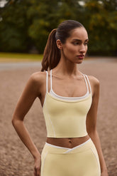 Soft Active Layered Tank Top in Soft Yellow