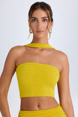 Khai-Choker-Detail Bandeau Top in Buttercup