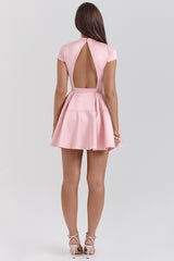 Parisian Pink Backless Mini Dress