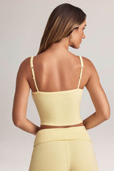 Lai-Modal Square-Neck Camisole Top in Lemon Sherbet