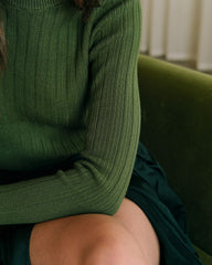 The Round Neck Ribbed Knit Sweater