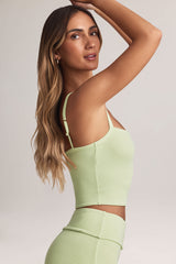 Lai-Modal Square-Neck Camisole Top in Sage Green