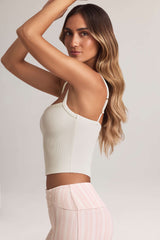 Lai-Modal Square-Neck Camisole Top in White