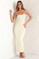 Kali-Bandeau Maxi Dress in Ivory