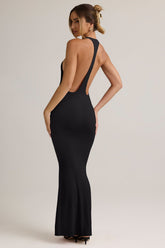 Imelda-Modal Racerback Maxi Dress in Black