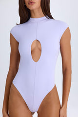 Madison-Cut-Out Bodysuit in Soft Lilac