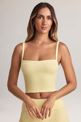 Lai-Modal Square-Neck Camisole Top in Lemon Sherbet