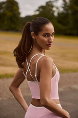 Soft Active Layered Tank Top in Powder Pink