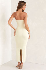 Kali-Bandeau Maxi Dress in Ivory