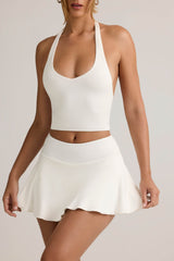 Kori-Modal Halterneck Tank Top in White