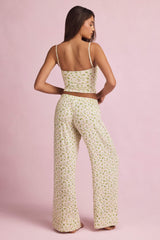 Ivelle-Modal Mid-Rise Pyjama Trousers in Lemon Print