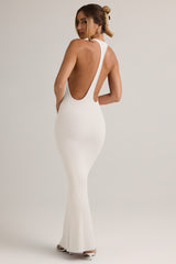 Imelda-Modal Racerback Maxi Dress in White