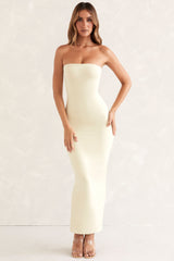 Kali-Bandeau Maxi Dress in Ivory