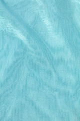 Malika-Metallic Cut-Out Low-Rise Mini Skirt in Ice Blue