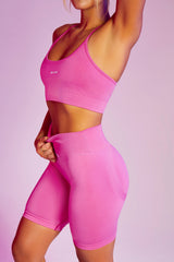 Seamless High Waist Biker Shorts in Pink