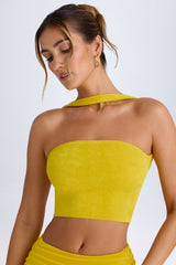 Khai-Choker-Detail Bandeau Top in Buttercup