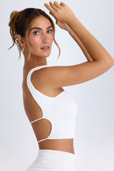 Khai-Choker-Detail Bandeau Top in White
