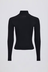 Soft Active Zip-Up Jacket in Black