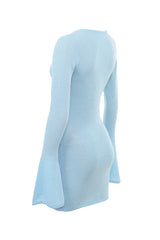 Ocean Blue Knit Mini Dress