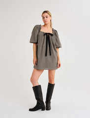 Darling Mini Dress | Black Gingham