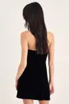 Velvet Heart Cut Out Halter Neck Mini Dress