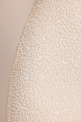 Alsace-Embellished Square Neck Mini Dress in White